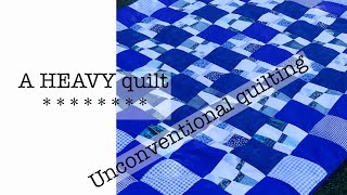 Make a heavier quilt using a blanket as batting-unconventional quilting ideas