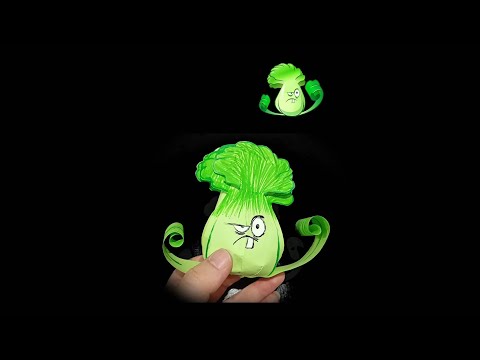 Paper Bonk Choy, Make a Bonk Choy from Plants vs. Zombies out of paper