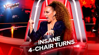 Download lagu Top 10 CRAZY 4-Chair Turns that AMAZED the Coaches! | The Voice Blind Auditions mp3