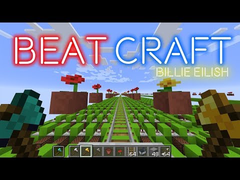Minecraft Beat Saber on a Budget (Minecraft Rhythm Game) - Billie Eilish Version