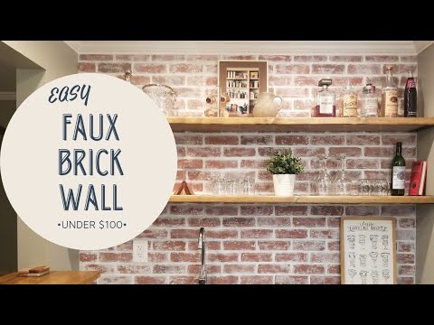 EASY DIY FAUX BRICK WALL *And How To Hide The Seam*