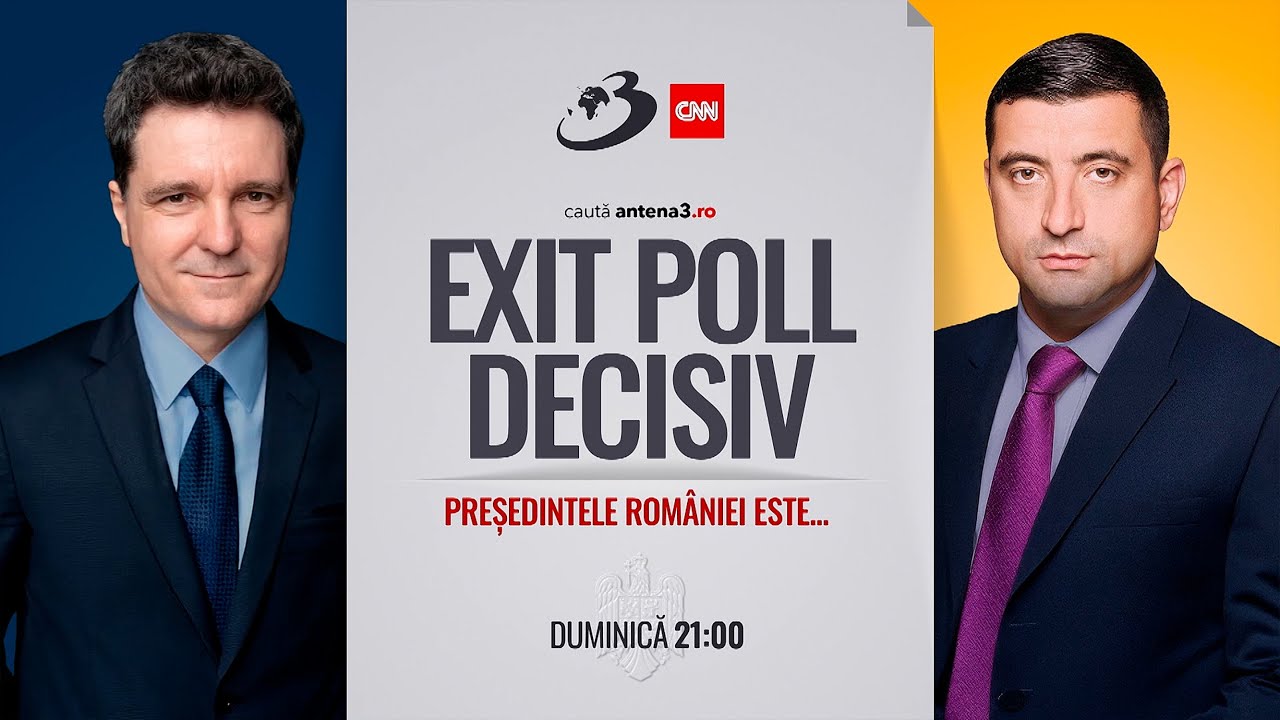 ⭕️ LIVE ANTENA 3 CNN: EXIT POLL-Alegeri prezidenţiale 2025, cu Mihai Gâdea