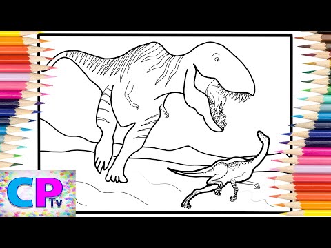 Tyrannosaurus Rex vs Compsognathus Coloring/Dinosaurs Coloring Pages/Defqwop - Awakening/NCS Release