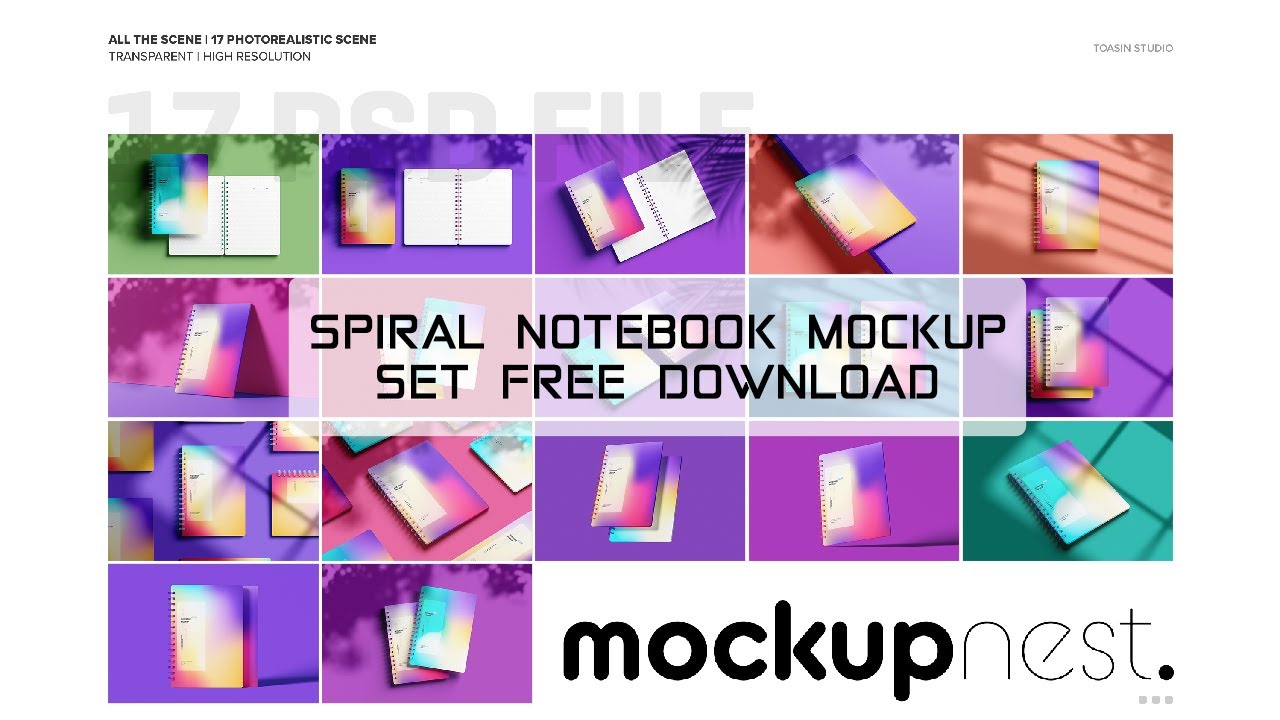 Download THIS Free Spiral Notebook Mockup Set and Create Something Incredible | 18 PSD File