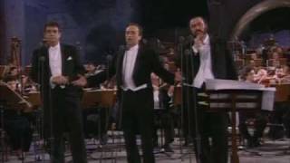 Video thumbnail of "Los Tres Tenores -Nessun Dorma to choir- Roma 7/7/1990"