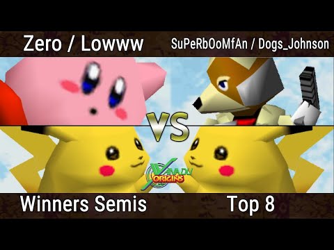Xanadu Origins Top 8 - Zero & Lowww Vs. SuPeRbOoMfAn & Dogs Johnson - Smash Bros - SSB64