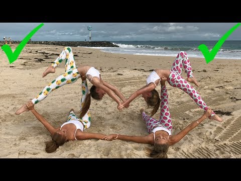 Extreme Yoga Challenge Big sisters vs Little sisters | The Rybka Twins 