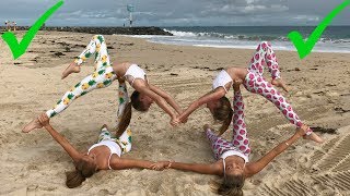 Extreme Yoga Challenge Big sisters vs Little sisters | The Rybka Twins