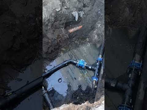 Врезка в действующую магистраль#пнд#сварка#водопровод#трубы#муфты#врезка#гнб