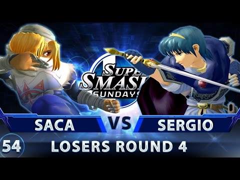 SSS 54 - SacaSuMoto (Sheik) vs. Sergio (Marth) - SSBM Top 32 LR4 - Smash Melee