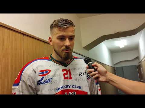 12. 8. 2021: Jakub Husa po utkání LHK Jestřábi Prostějov - HC RT TORAX Poruba 2011 (1:2)