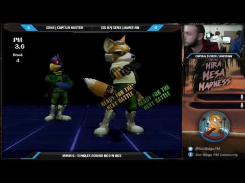 MMM 6 - Gen3 | Jawstinn (Fox) vs. Gen3 | Cap (Falco) - PM Round Robin - Project M
