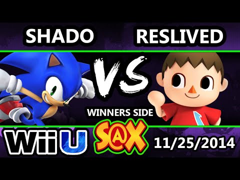S@X - Shado (Sonic) Vs. Reslived (Villager, Ness) SSB4 Singles - Smash For Wii U