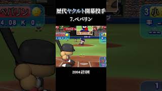 ヤクルト歴代開幕投手 【歴代パワプロ】#shorts