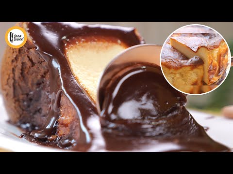 San Sebastian Burnt Basque Cheesecake Recipe by Food Fusion