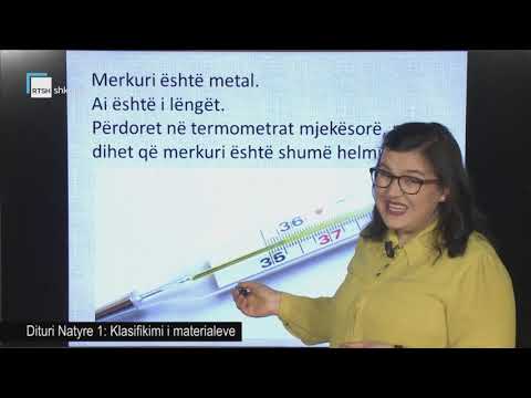 Dituri Natyre 1 - Klasifikimi i materialeve