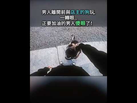 正要加油的他,傻眼了！