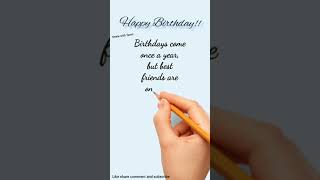 Heart touching birthday wishes for best friend #happybirthday #shorts