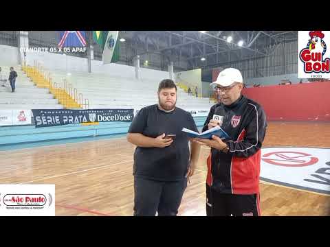 RESENHA PÓS JOGO CIANORTE FUTSAL GUIBON FOODS 05 X 05 APAF PARANAGUÁ COM NELSON COUTO E TALIS REIS.