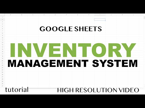 Part of a video titled Google Sheets - Inventory Management System Template