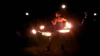 Fire Hooping to ruby jean and the thoughtful bees