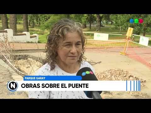 Parque Garay: la vecinal reclama que avance la obra del puente y hay repollitos de agua en los lagos