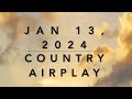 Billboard Top 60 Country Airplay Jan 13 2024