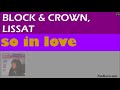 Block & Crown, Lissat - so in love (Nudisco mix)