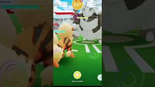 Defeated Mega Aggron pokemon in Gym raid | Pokemon GO Gameplay on #shorts