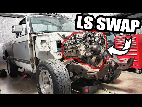 LS Swap S-10 Build... Installing the Junkyard 4.8L LS Into the Burnout Truck!
