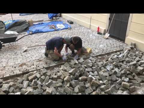 Cobblestone Workers Prague