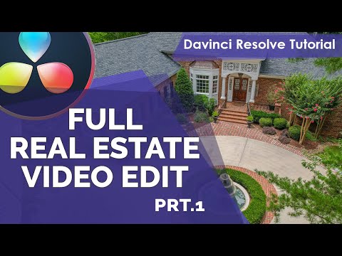 Full Real Estate Video Edit in Davinci Resolve! prt.1
