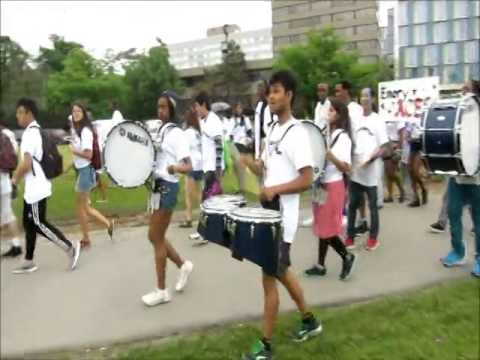 CWJ Drumline plays in the Walk With Excellence 2014