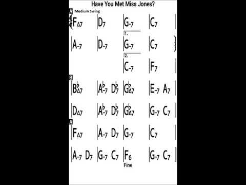 Have you Met Miss Jones? [new!] (bassless backing track)
