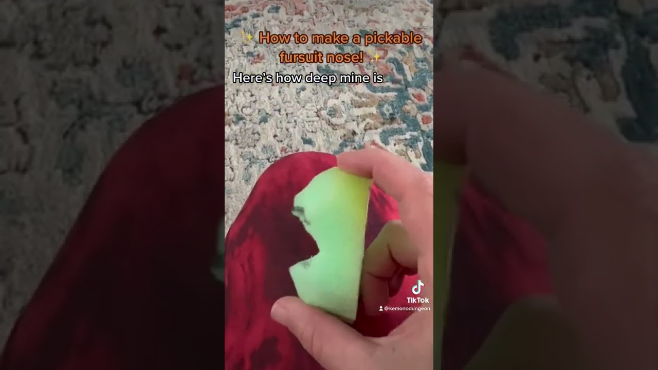 How to Make a pickable fursuit nose | how to create a fursuit nose | furry fursuit nose making tips