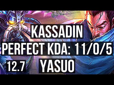 KASSADIN vs YASUO (MID) | 11/0/5, Rank 5 Kassadin, Legendary | TR Grandmaster | 12.7