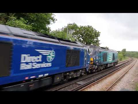 2 class DRS 68001 and 68007 Working the 6M95 service