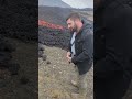 Bare Hand Touching Iceland Lava Flow Volcano Lava Burn Iceland Fire Lavaflow Stupid Funny