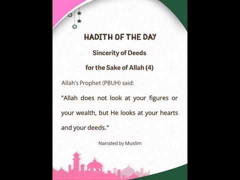Sincerity of Deeds for the Sake of Allah - 4