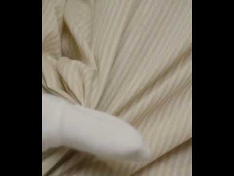 Stripe Yellow White Pure Cotton 70 GSM Handwoven Fabric — video