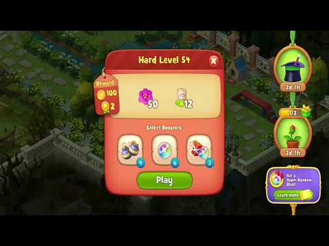 Gardenscapes: How to clear hard Level 54 without boosters