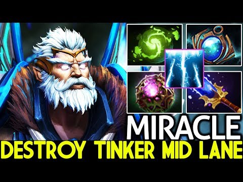 MIRACLE [Zeus] 100% Counter Pick Destroy Tinker Mid Lane 7.23 Dota 2
