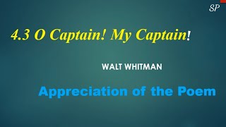 O captain my captain appreciation of the poem | Walt Whitman