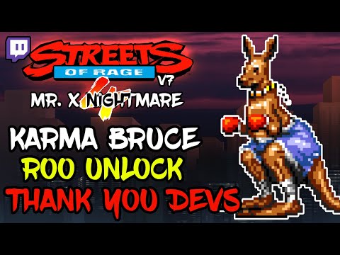 Streets of Rage 4 DLC - Mr X Nightmare - Retro Roo Unlock