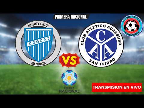 GODOY CRUZ vs. ACASSUSO EN VIVO | PRIMERA NACIONAL 🍇🟦⬜ vs 🟦🟨 ¡EL TOMBA RECIBE AL QUEMERO EN MENDOZA!
