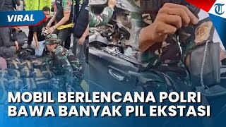 Mobil dengan Lencana Polri Bawa Puluhan Ribu Pil Ekstasi! Terbongkar akibat Kecelakaan di Lampung