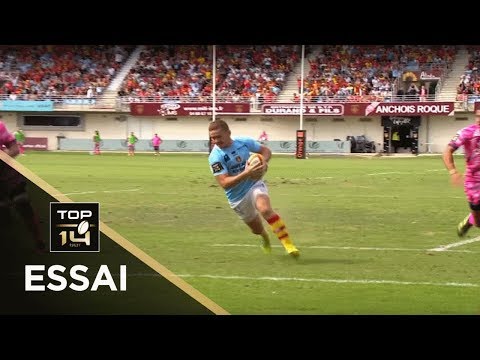 TOP 14 - Essai Paddy JACKSON (USAP) - Perpignan - Paris - J1 - Saison 2018/2019