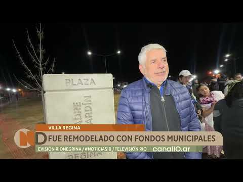 Villa Regina: El Municipio reinauguró la plaza Padre Gardín