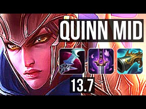 QUINN vs ZED (MID) | 300+ games, Dominating | KR Master | 13.7