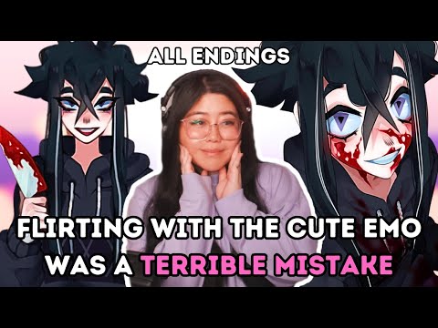 I Want To Kiss But He Keeps Stabbing Me?! | That New Diner - All Endings | Visual Novel Game